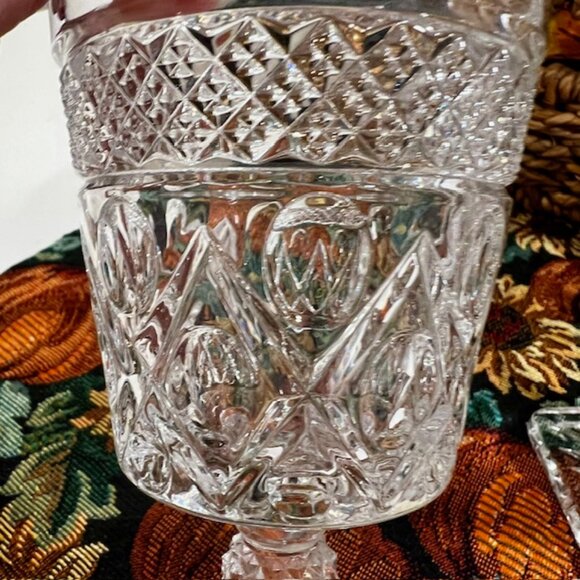 Set of 2 Vintage Imperial Glass Cape Cod Clear Water Goblets - Picture 5 of 7
